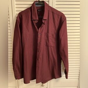 Guy Laroche Wine Burgundy Flannel Shirt -110